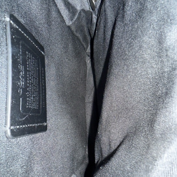 Coach Men's Gray and Black Signature Backpack - Picture 5 of 10